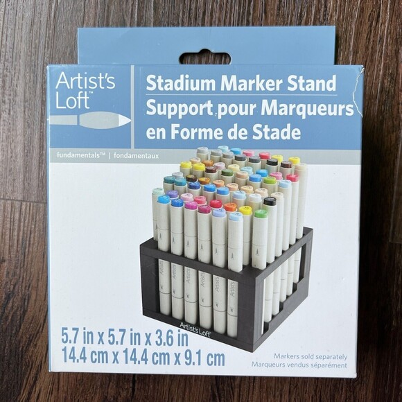 Lot of 3 Artist’s Loft Stadium Marker Stand, 1 New 2 Used Stores 60 Markers Each - Picture 1 of 5